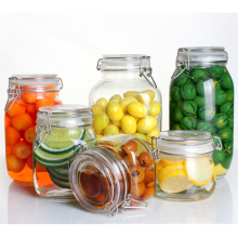 Haonai 2015 popular customized storage glass jar with tight cover